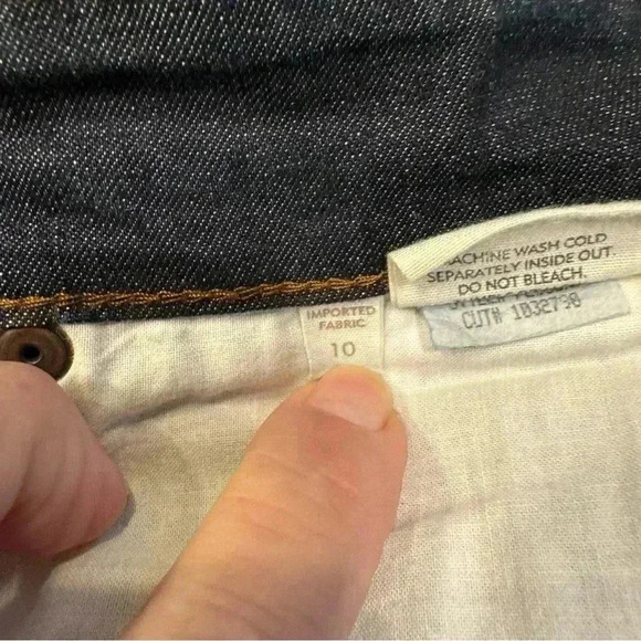 Eileen Fisher women’s jeans straight leg medium rise dark wash size 10 - Picture 4 of 10